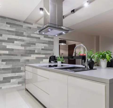 Des pierres décoratives dans la cuisine